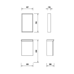 Mio Badschrankset Anthrazit/Helle Walnuss – Bild 3